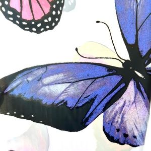 Butterflies in Multicolors Peva Shower Curtain YARA Garden